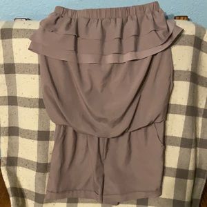 Taupe Alythea Strapless Romper size small